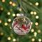 Red Cardinals Snowy Winter Scene Glass Ball Ornament